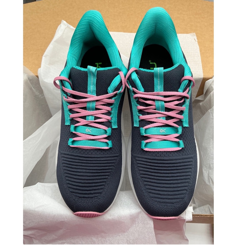 KURU Atom Womens Navy Teal Pink Athletic Walking Running Sneakers‎ Shoes